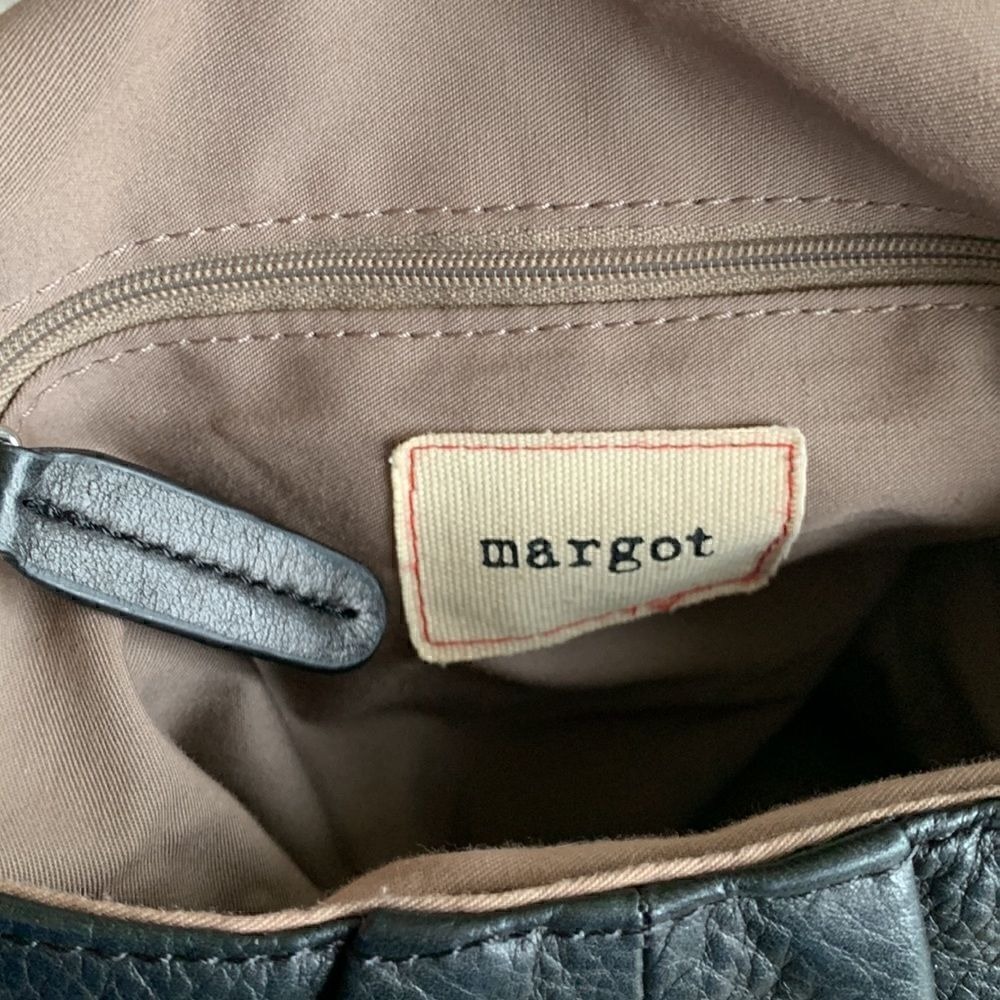 MARGOT Leather Purse‎ NY Natalie Black Soft Pebble Crossbody Shoulder Bag - Picture 12 of 12